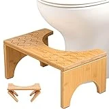 iFedio Toilet Stool, Poop Stool,Squat Stool Potty for Adults,Bamboo 7 Inch Toilet Potty Stool,Foldable Squat Stool Potty with Anti Slip Layer,Toilet Foot Stool for Adults