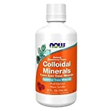 NOW Supplements, Colloidal Minerals Liquid, Plant Derived, Essential Trace Minerals, Raspberry, 32-Ounce