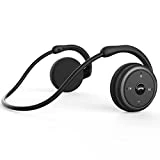 RTUSIA Small Bluetooth Headphones Wrap Around Head - Sports Wireless Headset with Built in Microphone and Crystal-Clear Sound, Foldable and Carried in The Purse, and 12-Hour Battery Life, Black