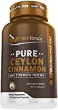 Premium Ceylon Cinnamon Capsules - Effective Cinnamon Pills for Enhanced Well-Being - 1500mg Ceylon Cinnamon Supplement Supports Daily Health- 120 Vegetarian Capsules (120 Count (Pack of 1))