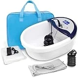 VnioLife Ionic Foot Bath Detox Machine, Ion Detox Foot Bath Cleanse, LED Display Foot Detox Spa with Heated Belt, Wrist Strap, Arrays, Liners (Portable Handbag)