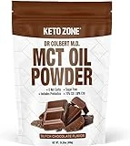 Dr. Colbert's Keto Zone® MCT Oil Powder | Dutch Chocolate Flavor | 70 % C8 | 30% C10 | All Natural Keto Approved for Ketosis | 0 Net Carbs | Gluten Free | 60 Day Supply | 696g | Recyclable Packaging |