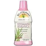 Lily Of The Desert Stomach Formula, Organic Aloe Vera Juice with Slippery Elm, Chamomile, Peppermint, and Ginger for Gut Health, Acid Reflux, Heartburn Relief, 32 Oz