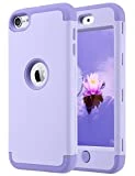 ULAK Compatible with iPod Touch 7 Case, iPod Touch 6 Case, iPod Touch 5 Case, Heavy Duty High Impact Knox Armor Case Cover for iPod Touch 5th/6th/7th Generation, Purple