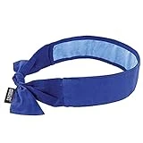 Ergodyne Chill Its 6700CT Cooling Bandana, Lined with Evaporative PVA Material for Fast Cooling Relief, Tie for Adjustable Fit, 2-Pack Black