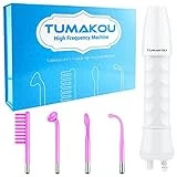 High Frequency Facial Wand - TUMAKOU Violet Portable Handheld High Frequency Facial Skin Machine Device for Face - with 4 Purple Tubes