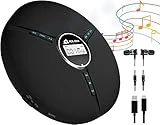 KLIM Discman Portable CD Player with Headphones, Built-in Battery - 2023 Version - CD Players for Home, Car - Compatible w/SD Card, CD, CD-R, CD-RW, MP3, WMA - 5 EQ Effects - Walkman CD Player -Black