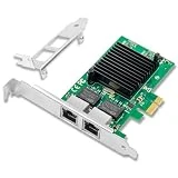 XZSNET Gigabit Network Card with Intel 82576 Chip, 1GB PCI-E NIC Compare to Intel E1G42ET, Dual RJ45 Port PCI Express X1 Ethernet Adapter Support Windows/Windows Server/Linux/Freebsd/VMware ESXi