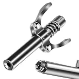 OUPARY Grease Gun Coupler - Quick Release Double Handles, 6-Jaw Locking, 12000 PSI High Pressure, Compatible with 1/8' NPT Fittings