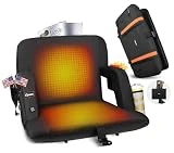 Heated Stadium Seats for Bleachers, Cusion & Backrest Double Heated Seat [3 Levels USB Heating,6 Positions Reclining Back] Thicker Padding & Arm Support for Fishing,Camping,Sports Event