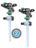 Pulsating Impact Sprinkler, 80-5800 SQ.FT Adjustable Coverage, Pack of (2), Perfect for Lawn,Garden and Yard by Apt