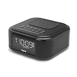 iHome Alarm Clock with Wireless Charging, Bluetooth Speaker, and USB Charger, Digital Clock for Bedroom, Office, or Dorm (IBTW23B8)