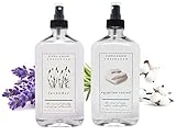 KOVOT Fabric & Room Spray Air Freshener -All Natural Calming Linen & Bedtime Mist -Made with Essential Oils, Natural Fabric Bed Spray- 17.75 Fl Oz (Pack of 2) - Egyptian Cotton & Lavender Scents