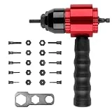YUZES Rivet Nut Tool Adapter for Cordless Drill Electric- Newly Labor-Saving Rivet Gun Kit with 5 Metric and 5 SAE Mandrels, Rugged Carrying Case