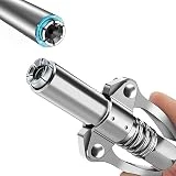 MYPROKIT Grease Gun Coupler, Quick Release Double Handles Grease Gun Tip with 6 Thickened Jaws, 12000 PSI High Pressure Grease Fittings, Compatible with All Grease Guns 1/8' NPT Fittings