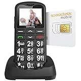 USHINING 4G LTE Unlocked Senior Cell Phone with Speed Talk SIM Card Seniors Feature Phone Type-C Charger SOS Calling Basic Phone for Elderly Unlocked Feature Cell Phone with Charging Dock (Black)