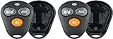 KeylessOption Keyless Entry Remote Control Starter Car Key Fob Case Shell Outer Cover 2 Button Pads For Viper Aftermarket Alarm (Pack of 2)