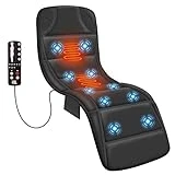 CILI Massage Mat Full Body,Massager Chair Pad,10 Vibration Motors & 5 Massage Modes,Back Massager for Bed,Massage Mattress Pad for Back,Heating Pad with Auto Shut Off, Gifts for Men,Women,Black
