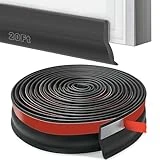Universal Garage Door Threshold Seals Bottom Rubber Replacement, weatherproofing Garage Door Weather Stripping with Nails (20ft)