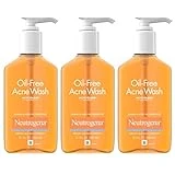 Neutrogena Oil-Free Acne Fighting Face Wash, Daily Cleanser with Salicylic Acid Acne Treatment, 9.1 Fl Oz (Pack of 3)