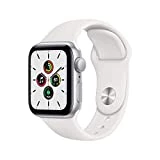 Apple Watch SE (GPS, 40mm) - Silver Aluminum Case with White Sport Band (Renewed)
