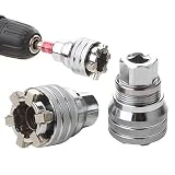 Abruga Upgraded Adjustable Universal Socket Wrench, Professional 3/8' Inch to 3/4' Inch 10mm-19mm Universal Sockets Tools for 3/8' Drive Ratchet Torque Wrench and Power Drill