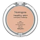Neutrogena Healthy Skin Compact Lightweight Cream Foundation Makeup with Vitamin E Antioxidants, Non-Greasy Foundation with Broad Spectrum SPF 55, Classic Ivory 10,.35 oz