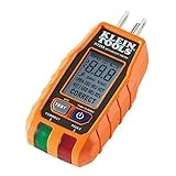 Klein Tools RT250 GFCI Outlet Tester with LCD Display, Electric Voltage Tester for Standard 3-Wire 120V Electrical Receptacles, Green,Red
