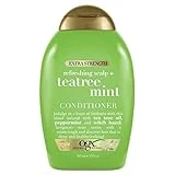 OGX Extra Strength Refreshing Scalp + Teatree Mint Conditioner, Invigorating Conditioner with Tea Tree & Peppermint Oil & Witch Hazel, Paraben-Free, Sulfate-Free Surfactants, 13 fl oz