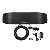 Antop High Gain Indoor Radio Antenna, Multi-Directional Amplified AM FM Antenna 50 Miles with Amplifier Signal Booster and 4G Filter for Stereo Radio Audio Signals, Perfect for Home/RV/Mobile Use