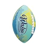 WAHU 100% Waterproof Beach Football with Real Laces for in and Out of Water Play, 9' Outdoor Football for Pool and Beach Games, Teal