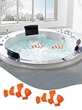 ANPHSIN Hot Tub Spa Scum Absorber, 2 Packs Reusable Large Spa Oil Absorbing Sponge Fish Shaped, Hot Tubs Spa Accessories Scum Floating Sponges for Cleaning Oil Slime & Grime