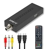 ZJBOX Mini Digital Converter Box for tv,1080P TV Tuner Box with hdmi Output,ATSC Tuner Hidden Behind The TV,Includes HDMI and 3RCA Cables.Full-Featured,TV Program Recording&Playback,USB Media Player