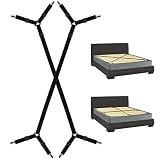 Bed Sheet Holder Straps, Bed Sheet Fasteners Suspenders Adjustable Stretch to 82.7'' Elastic Band Fitted Bed Sheet Holder Fasteners Grippers Clip,2pcs/Set Black