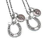 Best friend necklace, horseshoe necklace, good luck charm necklace, bff necklace, sister, friendship jewelry, personalize, initial, monogram