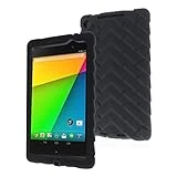 Google Nexus 7 (2013) Drop Tech Black Gumdrop Cases Silicone Rugged Shock Absorbing Protective Dual Layer Cover Case
