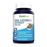 NusaPure DGL Licorice Extract 500 mg 200 Veggie Capsules (Vegan,Non-GMO & Gluten-Free)