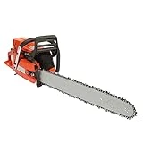 HENHAIY 72CC Gas Powered Chainsaw, 2-Stroke Gasoline Powered Chain Saws w/ 24 inch, Handheld Cordless Orange Chain Saws, Single Cylinder Chainsaws for Cutting Forest Trees, Wood, Garden & Farm Cutting