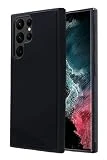 MONCABILE Gravity Phone Case Galaxy S22 Ultra, Anti Gravity Pluto Case That Sticks to Anything Sticky Magic Nano Suction AntiGravity Goat Case (Black S22U)