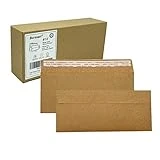 Burasari 80Qty#10 Brown Kraft Business envelopes 4.125x9.5In- windowless design 120GSM paper envelopes