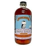 Organic Pure Vermont Maple Syrup in Glass Bottle - From Barred Woods Maple (Grade A Dark Robust (Former Grade B), Pint (16 oz))