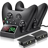 Controller Charger Station for Xbox one, Charging Station Pack, 2 x 1200 Rechargeable Battery Pack Compatible with Xbox Series X|S/Xbox One/Xbox One S/X/Elite