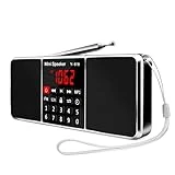 LEFON Multifunction Digital FM Radio Media Speaker MP3 Music Player Support TF Card USB Drive with LED Screen Display and Setting Timing Shutdown Function (Black)