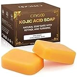 CITYGOO Kojic Acid Soap, Dark Spot Corrector, Dark Spot Remover For Soap Bars with Retinol, Collagen, Hyaluronic Acid, Exfoliating & Nourishing(2 Pack)