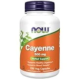 NOW Supplements, Cayenne (Capsicum annuum) 500 mg, Herbal Support, for Digestive Health, 250 Veg Capsules