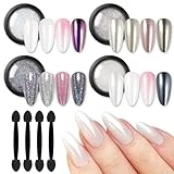 BORN PRETTY Chrome Powder,Metallic Mirror Pearl Holographic Pigment Powder Manicure Nail Art Decoration Sets