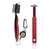 HIFROM Golf Accessories Set - Golf Club Groove Sharpener with Retractable Cord Golf Club Brush/Groove Cleaner for Golf Clubs