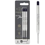 Parker Ballpoint Pen Refills Medium Point Black QUINKflow Ink 3 Count