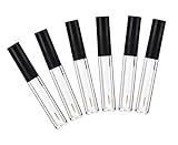 6PCS 2ml/0.07oz Black Empty Plastic Eyeliner Bottle Container Refillable Vials Storage Sample Packing Tank Jars For Storing Double Eyelid False Eyelash Glue Latisse