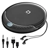 Deluxe Products CD Player Portable with 60 Second Anti Skip, Stereo Earbuds, Includes Aux in Cable and AC USB Power Cable for use at Home or in Car